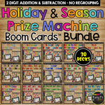 Addition & Subtraction Boom Cards™ Holiday & Season Two Digit No Regrouping