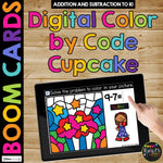 Independence Day Color by Code Boom Cards™ Fact Fluency Digital Activity