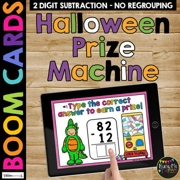 Halloween Boom Cards™ Two Digit Subtraction Algorithms with No Regrouping