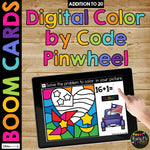 July 4th Digital Color by Code Boom Cards™ for Math Fact Fluency Practice