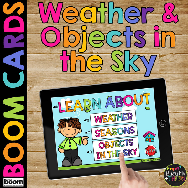 Weather Seasons and Objects in the Sky Science Boom Cards™ for Kindergarten