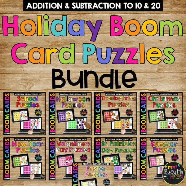 Boom Cards™ Holiday Secret Picture Tiles BUNDLE Mystery Pictures