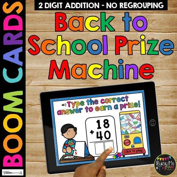 Back to School Activity Boom Cards™ Two Digit Algorithms with No Regrouping