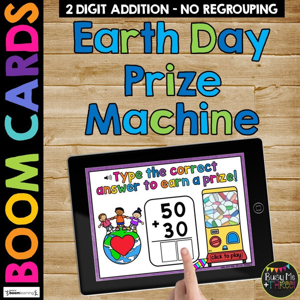 Earth Day Activities Boom Cards™ Two Digit Addition No Regrouping 2nd Grade