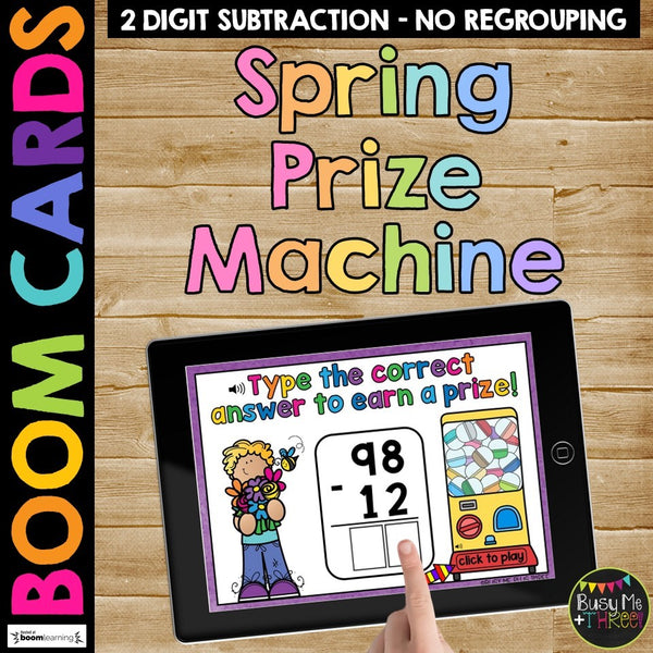 Second Grade Math Boom Cards™ Double Digit Algorithms No Regrouping Subtraction