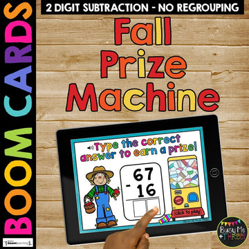 Fall Boom Cards™ Two Digit Subtraction Algorithms with No Regrouping