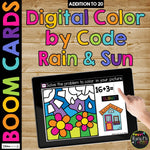 Spring Boom Cards™ Digital Color by Code Math Activity for Fact Fluency