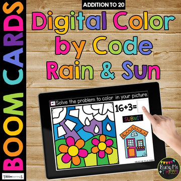 Spring Boom Cards™ Digital Color by Code Math Activity for Fact Fluency