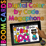 100th Day Boom Cards™ Digital Color by Code MEGAPHONE Distance Learning