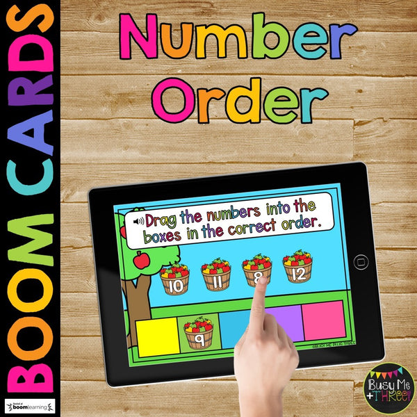 Kindergarten Math Boom Cards™ Ordering Numbers to 20 Number Order