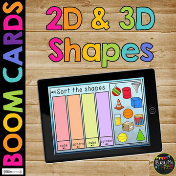2D and 3D Shapes Boom Cards™ with Audio for Kindergarten or Pre-K