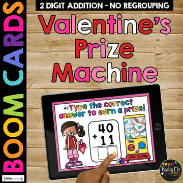 Valentine's Day Activities Boom Cards™ Two Digit Addition No Regrouping
