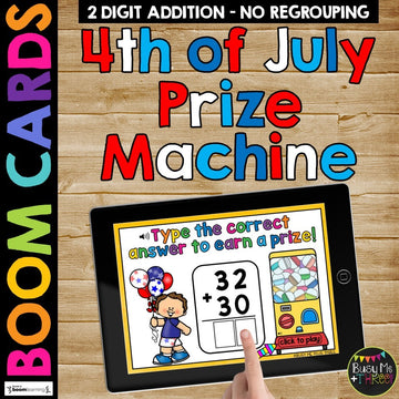 Second Grade Math Boom Cards™ Two Digit Algorithms No Regrouping Prize Machine