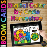 March Boom Cards™ Digital Color by Code St. Patrick's Day Doubles Math Activity