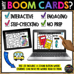 Digital Color by Code Boom Cards™ for Back to School Fact Fluency Practice