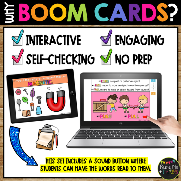 Force and Motion and Forms of Energy Science Boom Cards™ for Kindergarten