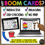 Summer Digital Color by Code Boom Cards™ for Math Fact Fluency Practice