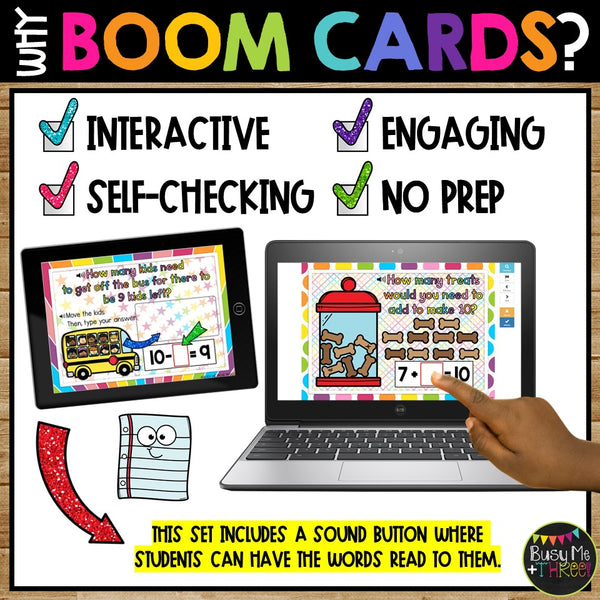 Making 10 Math Boom Cards™ Composing Ten Kindergarten Digital Learning