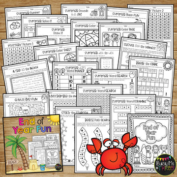 End of Year Fun Summer Activity Packet BEACH THEME