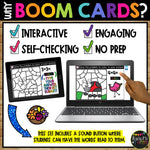 Spring Boom Cards™ Digital Color by Code Math Distance Learning Activity DOUBLES