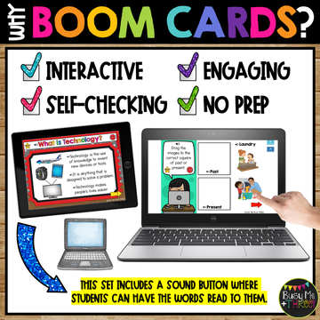 Technology Past and Present Boom Cards™ Kindergarten Then and Now