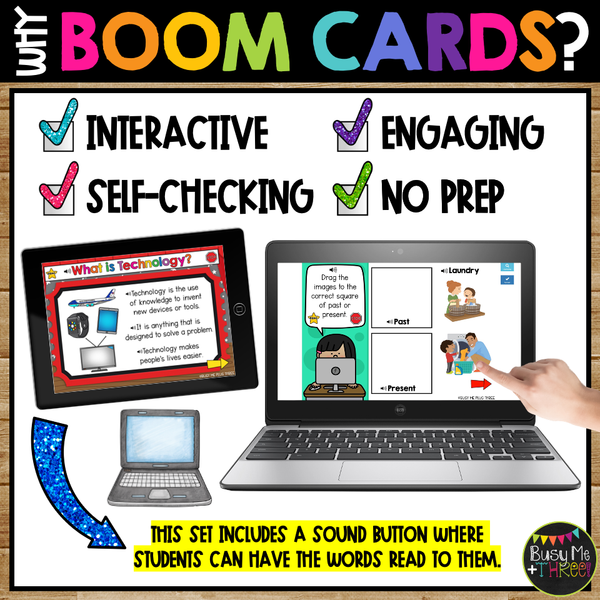 Technology Past and Present Boom Cards™ Kindergarten Then and Now