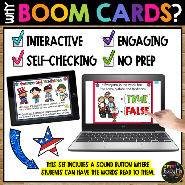 American Holidays Culture and Tradition Boom Cards™ Kindergarten Social Studies