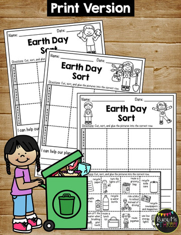 Earth Day Sort Distance Learning for Google Classroom™ Reduce, Reuse, Recycle