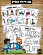 Push and Pull Worksheets A Force and Motion Activity Digital and Printable