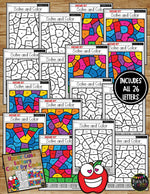 Color by Code Letters Numbers & Symbols BUNDLE Addition & Subtraction to 10 & 20