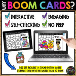 Easter Digital Color by Code Boom Cards™ Fact Fluency Math Station Activity