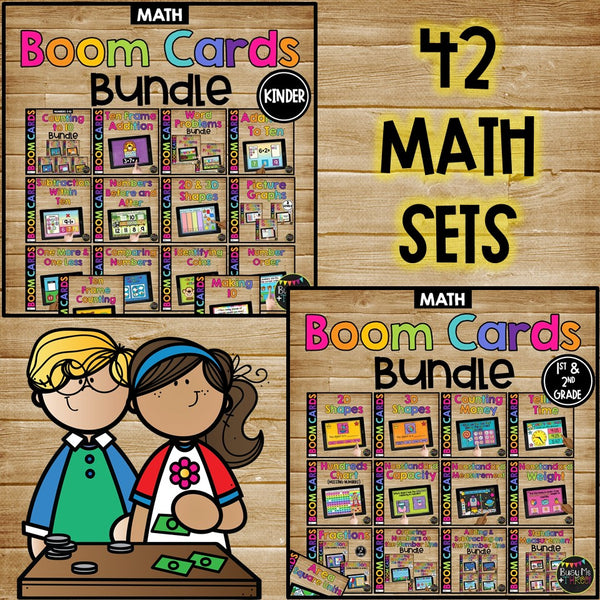 Kindergarten 1st 2nd Grade MATH SCIENCE SOCIAL STUDIES Boom Cards™ Mega BUNDLE