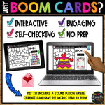 Valentine's Day Boom Cards™ Digital Color by Code Distance Learning and Stations