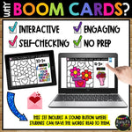 Boom Cards™ Valentine's Day Color by Code Math Digital Learning Flowers