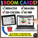 Summer Boom Cards™ Color by Code Digital Math Activity Fact Fluency