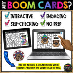 Boom Cards™ Groundhog's Day Color by Code Distance Learning Math Activity