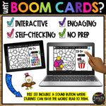 4th of July Boom Cards™ Digital Color by Code Math Fact Fluency Station