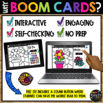 Fact Fluency Boom Cards™ Spring Digital Color by Code Distance Learning