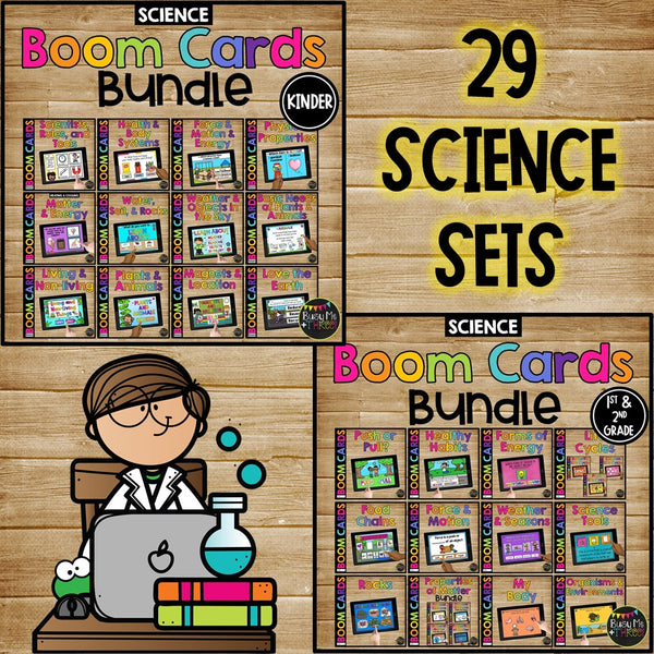 Kindergarten 1st 2nd Grade MATH SCIENCE SOCIAL STUDIES Boom Cards™ Mega BUNDLE