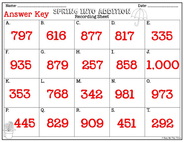 Addition with Regrouping Game {Self Check with QR Codes} Spring