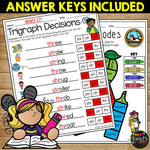 Trigraphs Worksheets No Prep Printables Word Study Phonics Word Work Activities