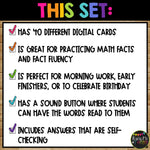 Digital Color by Code Boom Cards™ for Student Birthday Fact Fluency Practice