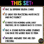 Boom Cards™ Back to School Digital Color by Code Math Station