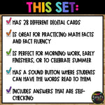 Summer Boom Cards™ Color by Code Digital Math Activity Fact Fluency