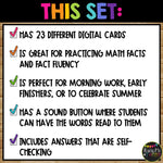 May Boom Cards™ Digital Color by Code Math Fact Fluency Station for Summer