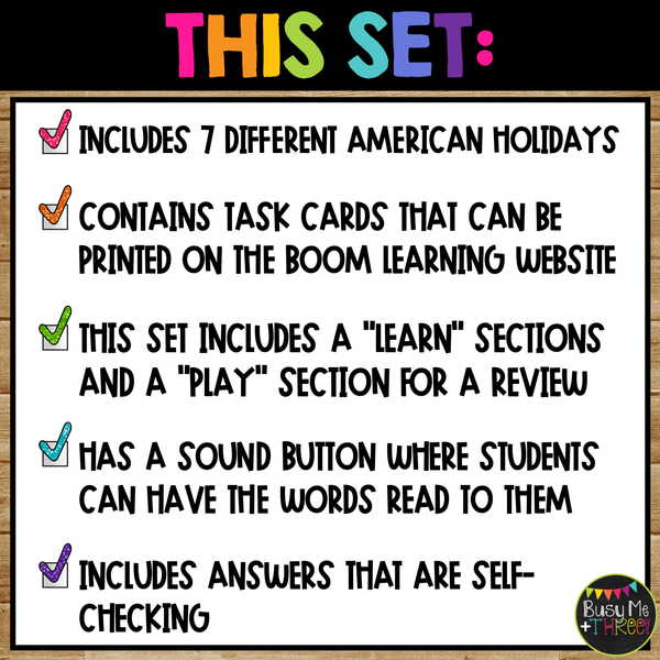 American Holidays Culture and Tradition Boom Cards™ Kindergarten Social Studies