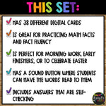 Fact Fluency Boom Cards™ Digital Color by Code Easter Math Activity