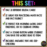 Fact Fluency Boom Cards™ Spring Digital Color by Code Distance Learning
