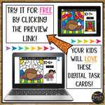 Thanksgiving Boom Cards™ Color by Code TURKEY DINNER Digital Learning Activity