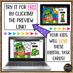 St. Patrick's Day Digital Color by Code Boom Cards™ Fact Fluency Math Activity